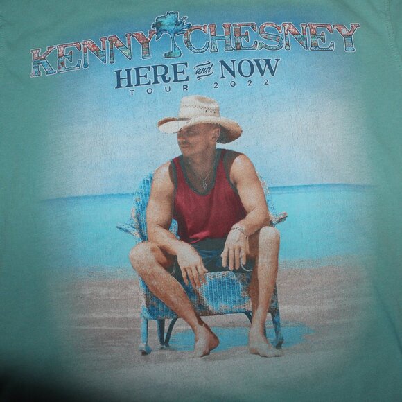 Kenny Chesney Here And Now Tour 2022 T-Shirt Short Sleeve Green - Size S - Picture 6 of 7